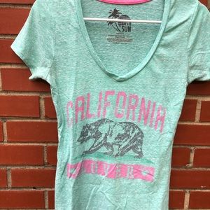 Teal Deep V-Neck size M